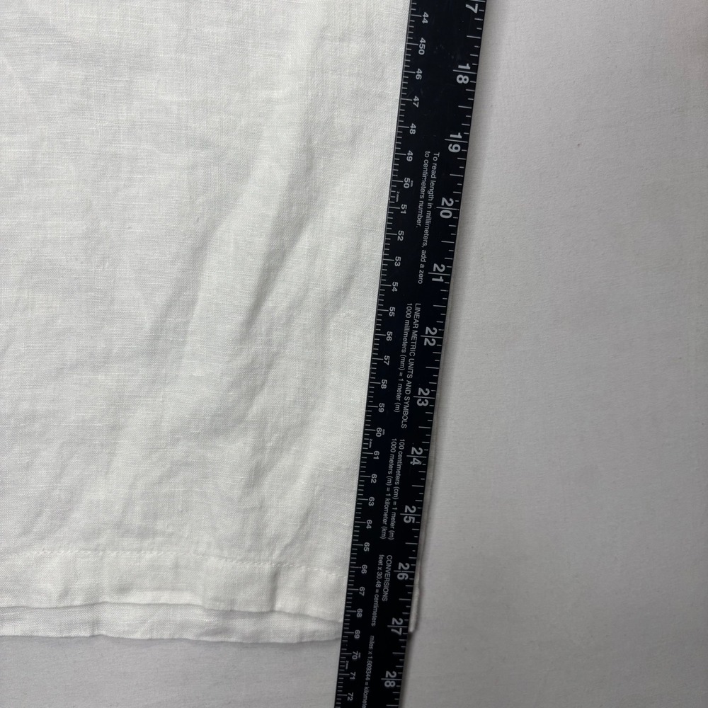 Tasso Elba Island Pants Men's 34 White 100% Linen Drawstring Straight Leg Beach - Picture 10 of 13